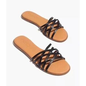 🌸 Madewell | Tracie‎ Crisscross Leather Slip on Sandals size 7